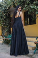 Black Solid Kali Dress