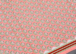 Coral Block Butti Print Cotton Salwar Kurta Set Material