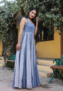 Grey Dual Shade Kali Dress