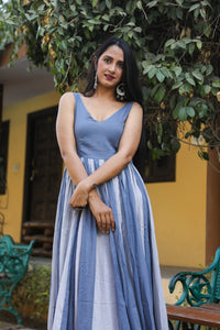 Grey Dual Shade Kali Dress