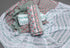 Grey Flower Block Butti Print Cotton Suit Set Material