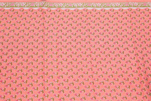 Coral Flower Block Butti Print Cotton Salwar Suit Set Material