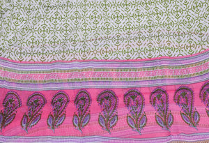 Pink Block Butti Print Cotton Salwar Suit Set Material