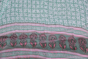 Grey Block Butti Print Cotton Salwar Suit Set Material
