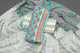 Rama Blue Flower Block Butti Print Cotton Suit Material