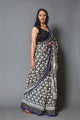 Kashish Overall Block Print Mul Cotton Saree with Blouse