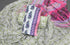 White & Pink Block Butti Print Salwar Suit Set Material