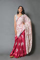 Pink Batik & Block Print Mul Cotton Saree with Blouse