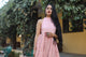 Peach Block Butti Print Dress