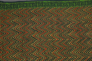 Bottle Green Zikzak Print Cotton Salwar Suit Set Material