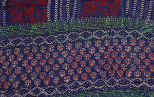 Blue Napthol Block Butti Print Cotton Suit Set Material