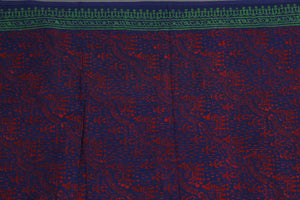 Blue Napthol Block Butti Print Cotton Suit Set Material