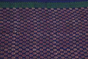 Blue Napthol Block Butti Print Cotton Suit Set Material
