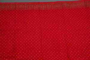 Red Napthol Block Butta Print Cotton Salwar Suit Set Material