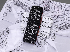 Black Block Butta Print Cotton Suit Material