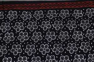 Black Block Butta Print Cotton Suit Material