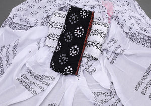 Black Block Butti Print Cotton Salwar Kurta Set Material