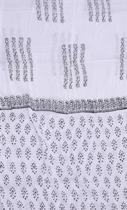 Black Block Butti Print Cotton Salwar Kurta Set Material