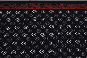 Black Block Butti Print Cotton Salwar Kurta Set Material
