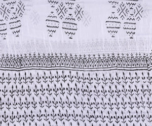 Black Discharge Butti Print Cotton Suit Material