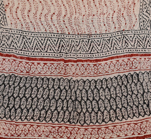 Black Bagru Print Cotton Salwar Suit Set Material