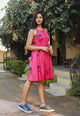 Pink A-line Short Dress