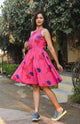 Pink A-line Short Dress