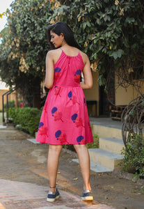 Pink A-line Short Dress