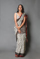 Kshish Block Batik Print Mul Cotton Saree with Blouse