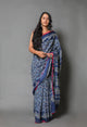 Naphthol Block Butta Print Mul Cotton Saree with Blouse
