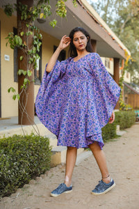 Purple Poncchon Style Dress