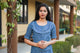 Indigo Box Print Twin Set