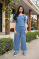 Indigo Box Print Twin Set