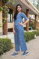 Indigo Box Print Twin Set