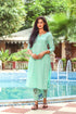 Sea Green Printax Solid Kurta