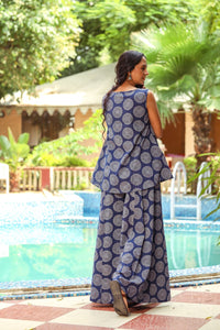 Blue Ajrakh Print Twin Set