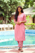 Pink  Printax Solid Kurta