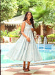 Turquoise Geometric Block Print Tyre Dress