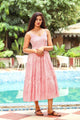 Pink Geometric Block Print Tyre Dress