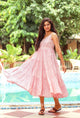 Pink Geometric Block Print Tyre Dress