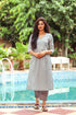 Grey Printax Solid Kurta
