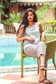 Grey Up-down Kurta Set