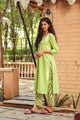 Pista Green Printax Solid Kurta