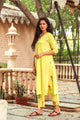 Yellow Printax Solid Kurta