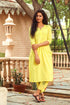 Yellow Printax Solid Kurta