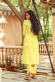 Yellow Printax Solid Kurta