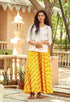 Yellow Bandhaj Palazzo Top Twin Set