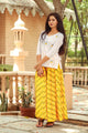 Yellow Bandhaj Palazzo Top Twin Set