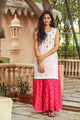 White Embroidey Kurta Palazzo Set
