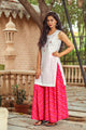 White Embroidey Kurta Palazzo Set